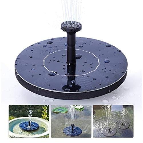 Image of Solar Fountain for Bird Bath, Solar Powered Fountain Pump 1.5W Free Standing Floating Birdbath Water Pumps for Garden, Patio, Pond and Pool