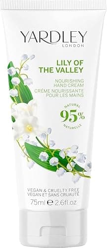 Image of Tropical Gold Yardlley London Lily of the Valley Hand Cream 75ml – Deep Moisturising, Nourishing Formula, Fast-Absorbing Floral Skincare Lotion