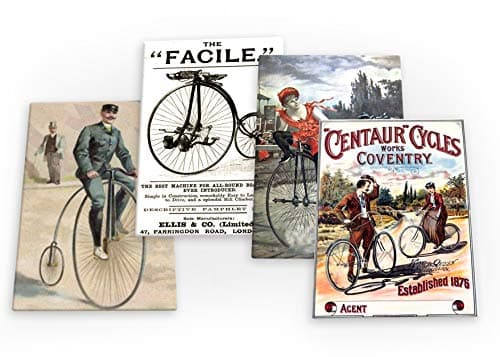 Image of Bike Cycling Bicycle Vintage Ride Set D 4 X Fridge Magnets (A)