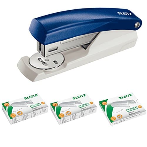 Image of Leitz NeXXt Series 5501 Small Office Stapler, 25 Sheets (Blue with 3000 Staples)