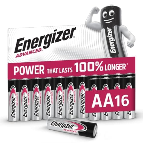 Image of Energizer Advanced - AA Batteries (16 Pack) - Double A Battery 1.5V - Up To 100% Longer Lasting - Ideal for High-Drain Devices - 0% Plastic Packaging - 10 Year Shelf Life [Amazon Exclusive]