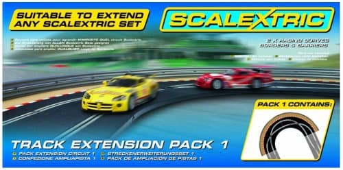Image of Scalextric Car Track - C8510 Scalextric Track Extension Pack 1 - 1:32 Scale Race Extension for Slot Car Set, Racing Gift Ideas for Adults & Kids - Toy Racing Accessories