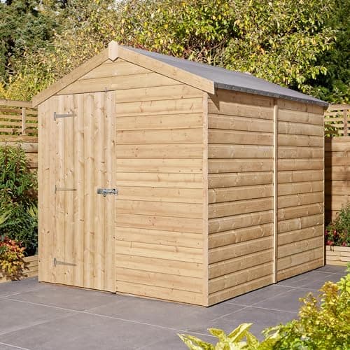 Image of Rowlinson 6x8 Premier Shiplap Windowless Single Door Apex Shed
