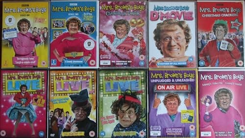 Image of MRS BROWNS BOYS MEGA COLLECTION incl: series 1 + 2 D'MOVIE live tour good mourning ON AIR christmas treats RIDES AGAIN AT THE SSE HYDRO GLASGOW HOW NOW COW mammy's tickled pink & gamble 10 dvds