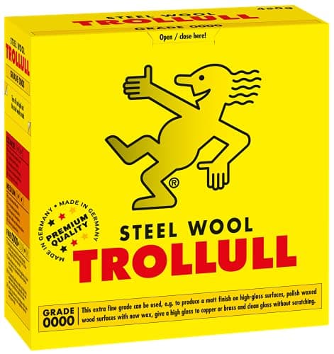 Image of TROLLULL Steel Wool | Wire Wool 450g extra-fine 0000 polishes waxed wood, copper, brass, and matt surfaces, cleans glass