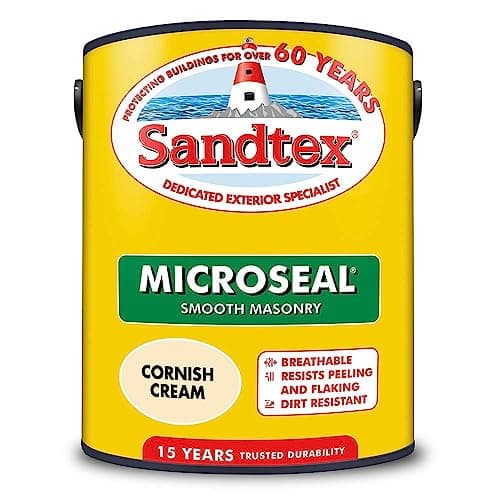 Image of Sandtex Ultra Smooth Masonry Paint 5 Litre Stock Colours - Cornish Cream