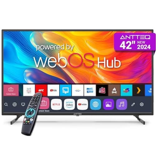 Image of Antteq 42 Inch Smart TV WebOS TV MagiQ 42" with ThinQ AI, Voice Magic Remote, Airplay, Apple TV+, Netflix, Freeview, YouTube, WIFI, Black Televisions