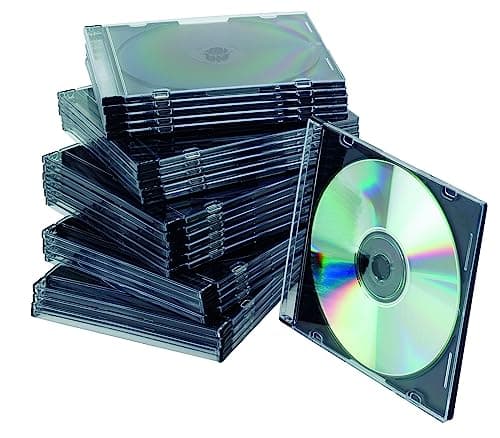 Image of CD/DVD Case Q-CONNECT Slim 25pcs Clear/Computer Accessories/Type-Slim/Material-Polystyrene/Colour-Transparent