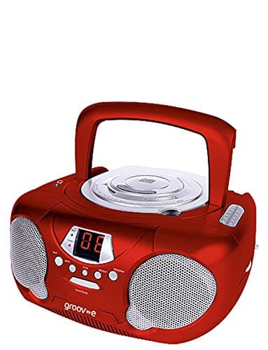 Image of Groov-e Groove Radio CD Player Red