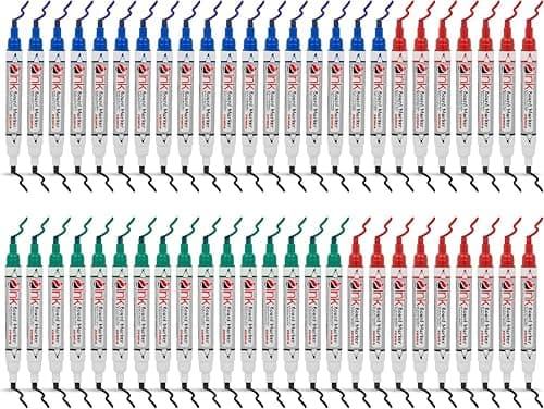 Image of Zebra Pen Dual Tip Erasable Whiteboard Pens 50pk - 3mm Bullet Tip White board Markers, Assorted Double Sided Dry Erase Marker Colours - 50 Pack