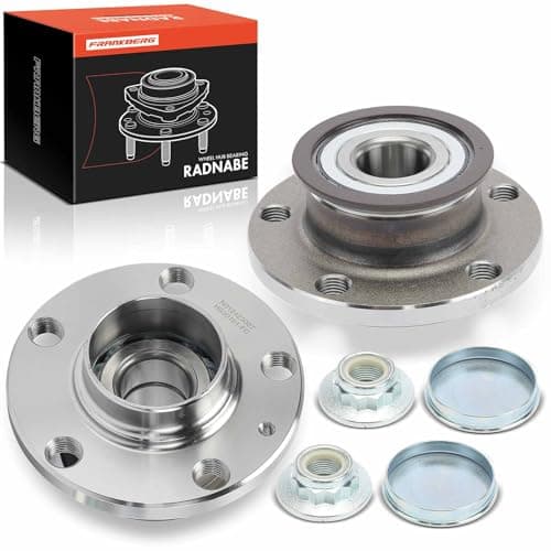 Image of Frankberg 2x Wheel Bearing Hub Rear Axle with Integrated Abs Sensor Compatible with Fabia II 542 1.2L-1.6L 2010-2014 Polo 6C1 6R1 1.6L 2.0L 2013-2017 Replace# 6RU501611B