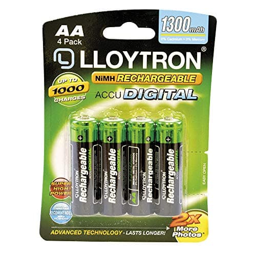 Image of LLOYTRON NiMH Rechargeable AccuDigital Batteries / AA Size / 1300mAh / 4 Pack - B012