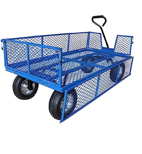 Image of Workhorse Industrial Truck with Mesh Sides, Puncture Proof REACH Compliant Wheels - 500kg