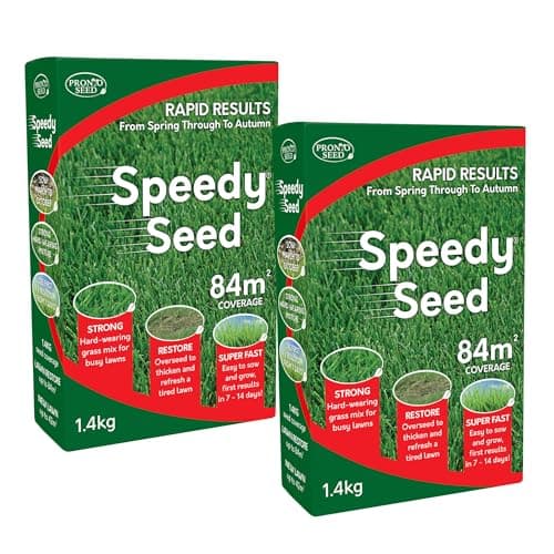 Image of Pronto Seed Premium Grass Seed 2.8 kg - Fast Growing, Hard-Wearing - Covers 168m² for Lawns & Overseeding - DEFRA Approved & Tailored for UK Climate (2.8kg)