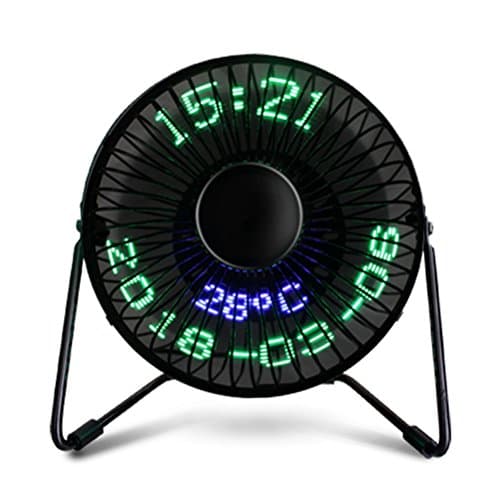 Image of LEDMOMO Mini Desktop USB LED Clock Cooling Fan Portable Realtime Calendar Temperature Display Fan for Home Office