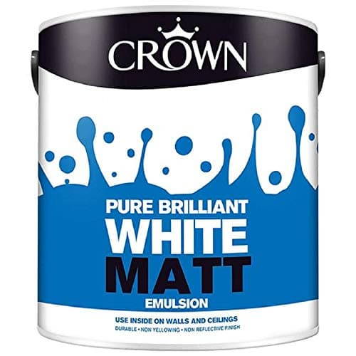 Image of Crown Pure Brilliant White Matt Emulsion 2.5 Litre