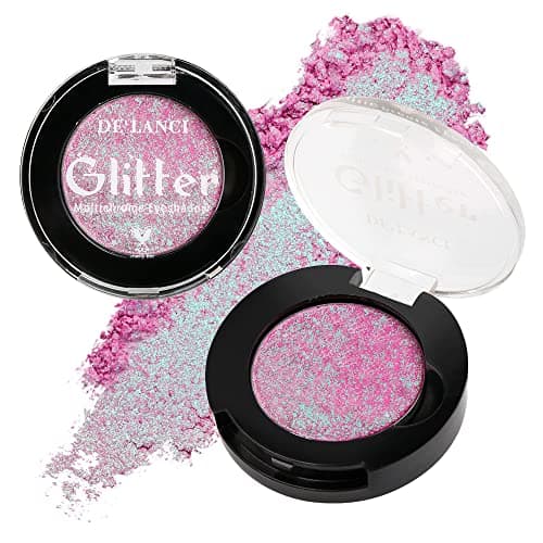 Image of Afflano Chameleon Glitter Eyeshadow Metallic Eyes Makeup, Color Changing Holographic Multichrome Eyeshadow Shimmer, Highly Pigmented Duo Chrome Minerals Eye Shadow, Sparkling Face Highlighter