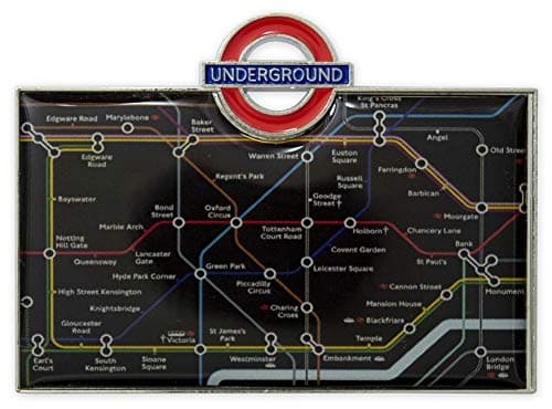 Image of TFL3011 Officially Licensed London Underground Tube Map Fridge Magnet – Black | TFL Collectible Souvenir | Strong Magnetic Back | Iconic UK Gift for Home, Office & Travel Lovers