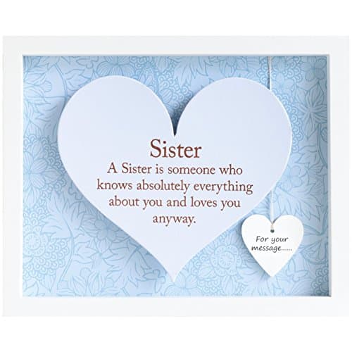 Image of Arora Said with Sentiment ‘Sister’ Heart Frame 7605, Multicolour, One Size