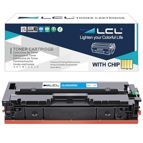Image of LCL CF541X Cyan Toner Cartridge Replacement for HP 203A 203X CF541A CF541X Replacement for HP Color Laserjet Pro M254dw M254dn M254nw MFP M281fdw M281fdn M281cdw M280nw (1 Pack)