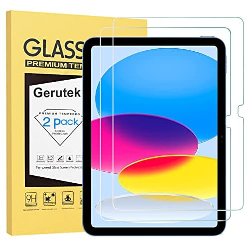 Image of Gerutek 2-Pack Screen Protector for iPad 11th (A16) 11 inch 2025/10th Generation 10.9 inch 2022, 9H Tempered Glass Film [Ultra Clear] [Anti Scratch] for iPad 11th/10th Gen Screen Protector