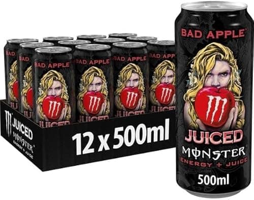 Image of Monster Energy Drinks 500ml in Lowest Prices All flavours Available in Mega Pack of 12 All Fresh Stock Sold by Slamtech (12 x 500ml, Bad Apple)