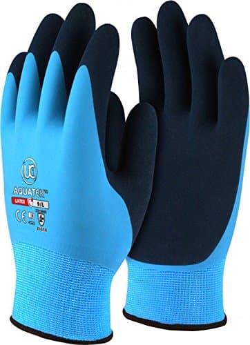 Image of UCI AQUATEK Latex Waterproof Fully Coated Grip Work Gloves Blue (11/XXL)