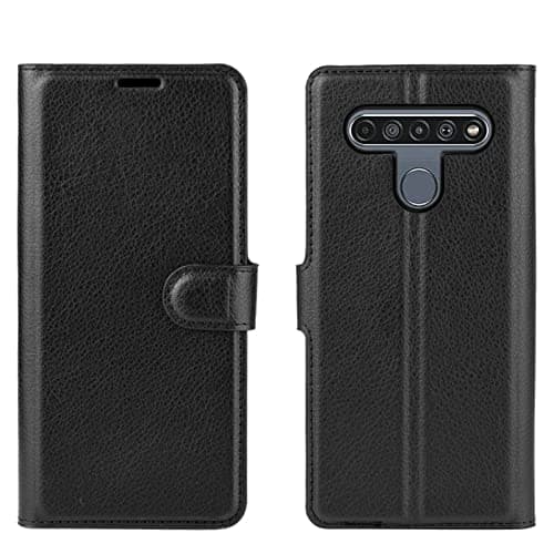 Image of Kezaizhe Flip Case For LG K61 Wallet PU Leather Magnetic Protective Mobile Phone Case for K61 LG K 61 LMQ630EAW 2020 Folio Book Cover (Black)