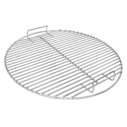 Image of GFTIME 44.5cm Round Cooking Grate 7432 for Weber 47cm Charcoal Grills, Weber One-Touch, Bar-B-Kettle, Smokey Mountain Cooker Smoker, Pit Boss, Louisiana, Char-Broil, Jumbo Joe, Large Big Green Egg