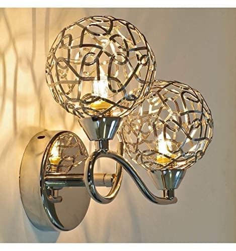 Image of KosiLight - Wall Light - Design Double Aphyse - Silver/Chrome - 220/230V 50/60Hz - Metal and Aluminum - IP20 - Compatible with A