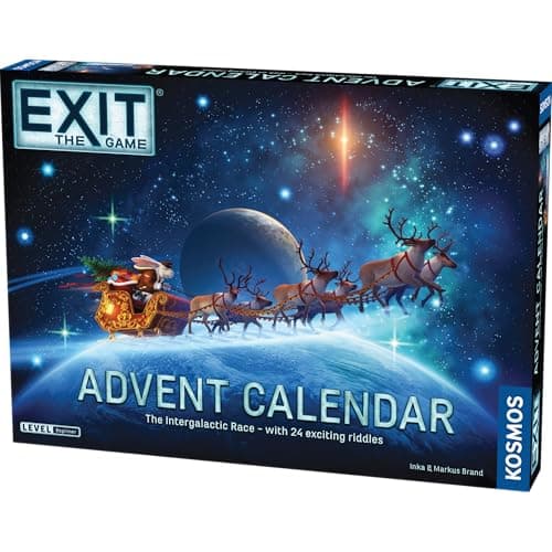 Image of Thames & Kosmos EXIT: Intergalactic Race Advent Calendar | Christmas Escape Room Game for Kids & Adults | 1+ Players | Ages 10+ | 24-Day Puzzle Challenge for Family Holiday Fun