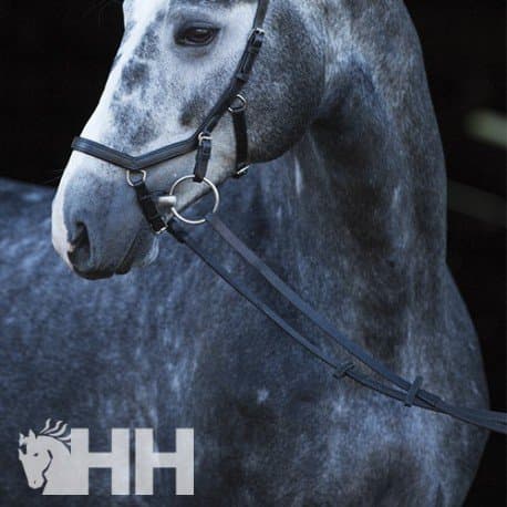 Image of Reins Rambo Micklem Competition Bridle Color:black Size:standard Horse/full