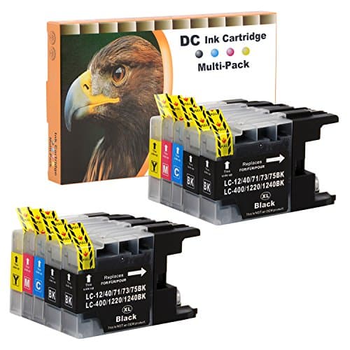 Image of D&C Compatible Ink Cartridge for Brother LC-1220 LC-1240 XL for Brother MFC-J280W MFC-J425W MFC-J435W MFC-J5910DW MFC-J625DW MFC-J6510DW MFC-J6710DW MFC-J6910DW MFC-J825DW MFCJ835DW (10-Pack)