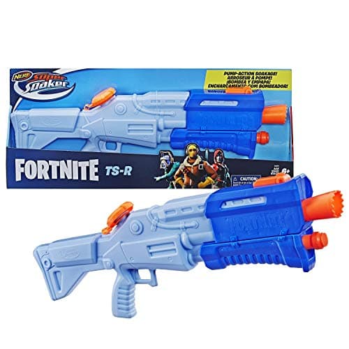 Image of Hasbro (HASBRO) Nerf Fortnite TS R Super Soaker Water Blaster Fortnite Water Gun Genuine E6876 Water Gun Kids Adults Super Strong Range Huge