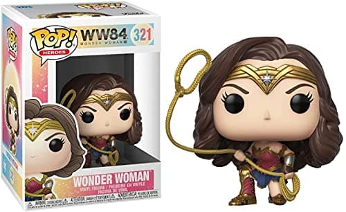 Image of Funko POP! Heroes: WW 1984- Wonder Woman With Lasso - Metallic - Wonder Woman 1984 - Collectable Vinyl Figure - Gift Idea - Official Merchandise - Toys for Kids & Adults - Movies Fans