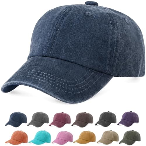 Image of Initlove Kids Baseball Cap Adjustable Sun Hat for Girls Boys Outdoor Activities Navy