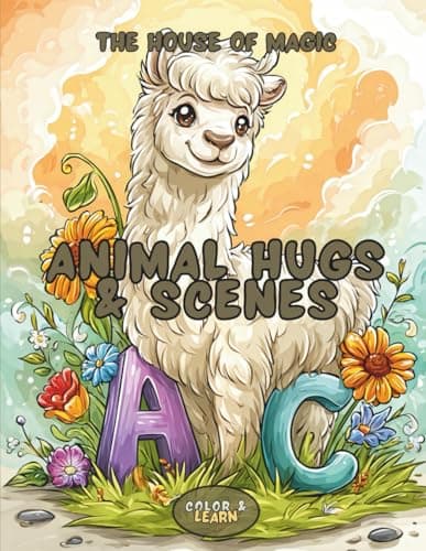 Image of Kawaii ABCs Animal Hugs & Scenes: Cute Alphabet Coloring Book for Kids: Learn Letters with Adorable Animal Friends & Fun Scenes (Color & Learn!)