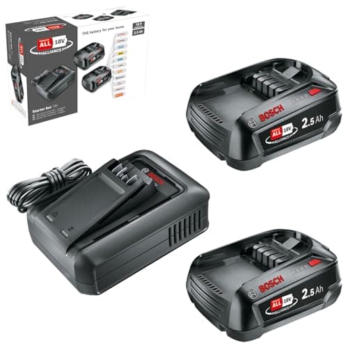 Image of Bosch Starter Set 18V with Battery and Fast Charger (2 x 2.5Ah Lithium-ion Battery; 1 x Fast Charger; POWER FOR ALL 18V Alliance)