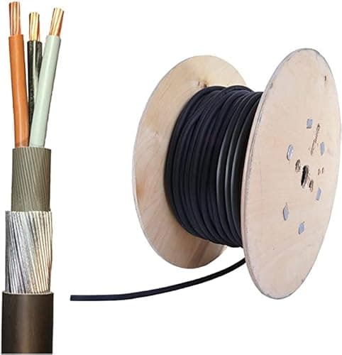 Image of All Lengths SWA Steel Wire Armoured 2.5mm 3 Core Cable Outdoor Cable 6943X (5m)