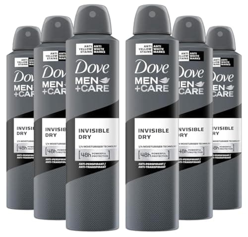 Image of Dove Men + Care Invisible Dry Antiperspirant Deodorant Aerosol 250 ml – Case of 6