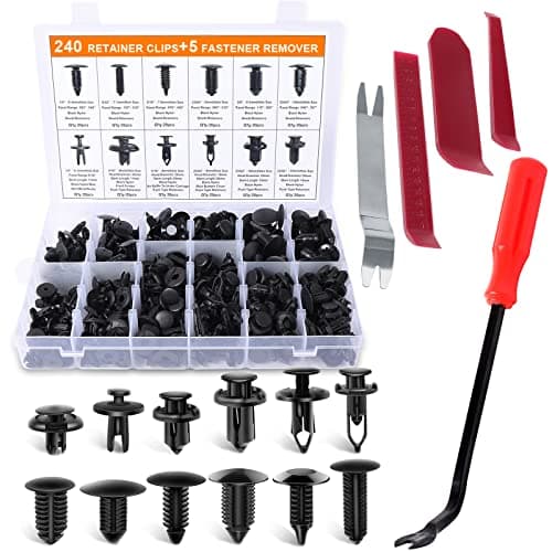 Image of 240PCS Bumper Retainer Clips Car Plastic Rivets Fasteners Push Retainer Kit Most Popular Sizes Auto Push Pin Rivets Set -Door Trim Panel Fender Clips for GM Ford Toyota Honda Chrysler