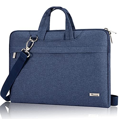 Image of Voova Laptop Bag Case 13 14 Inch Compatible with MacBook Air 13 M1/M2/M3/M4, MacBook Pro 13/14, Chromebook 14, Waterproof Computer Sleeve Cover with Shoulder Straps & Handle,Blue