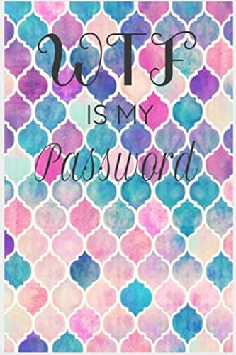 Image of WTF is my Password: password journal watercolor: Journal note password watercolor