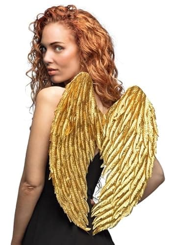 Image of Struts Gold Feather Effect Heavenly Angel Wings 50cm