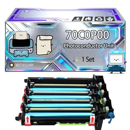 Image of 70C0P00 Photoconductor Unit Compatible for Lexmark CS310dn CS310n CS410dn CS410dtn CS410n CS510de Printers, With Chip, 50000 Pages, Vibrant Colours (1 Set)