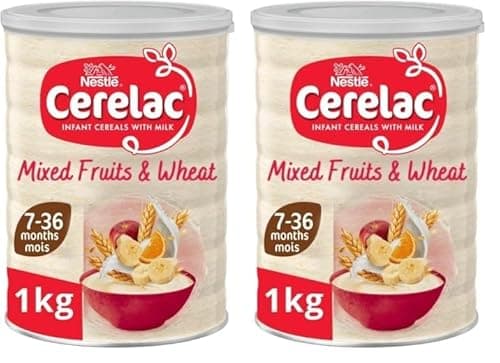 Image of Cerelac Mixed Fruits & Wheat Infant Cereal with Milk 1kg | from 7 months+ | Baby Cereal (Pack of 2)
