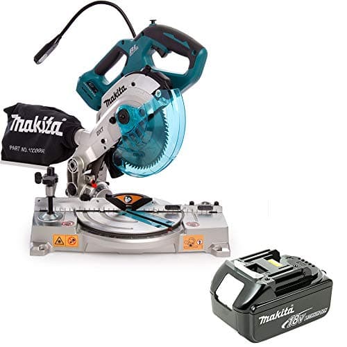Image of Makita DLS600 18V LXT Cordless Brushless Mitre Saw 165mm with 1 x 5Ah Battery