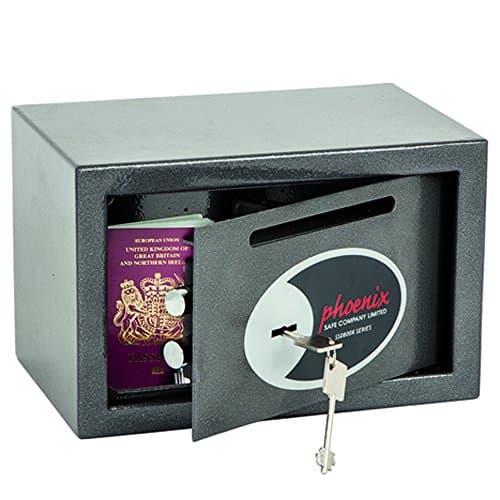 Image of Phoenix Safe Company SS0801KD Size 1 Vela Deposit Home/Office Security Safe with Key Lock