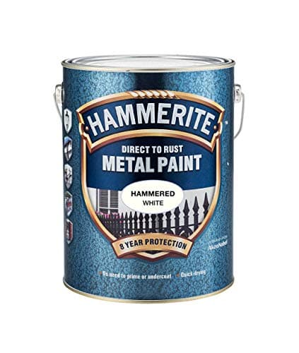Image of Hammerite 5084839 HFW25L 2.5L Direct to Rust Hammered Finish - White