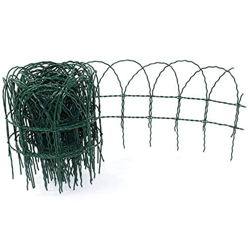 Image of Actiasgear PVC Garden Border Fence 10 Metre x 250mm Green Decorative Lawn Edging